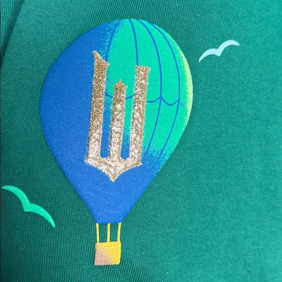 Wicked Emerald City Spirit Jersey Green Gold Glitter Universal Studios Small